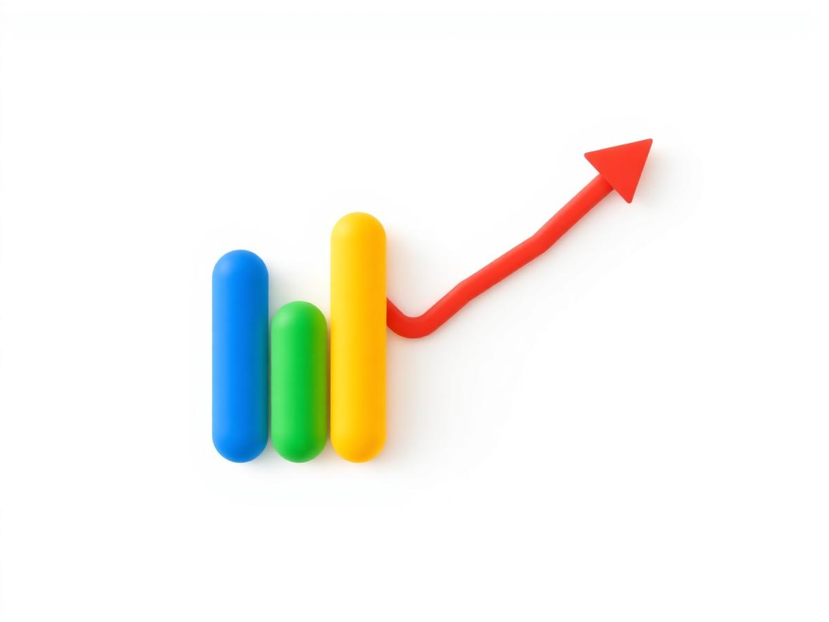 Illustration of a growth chart trending upward